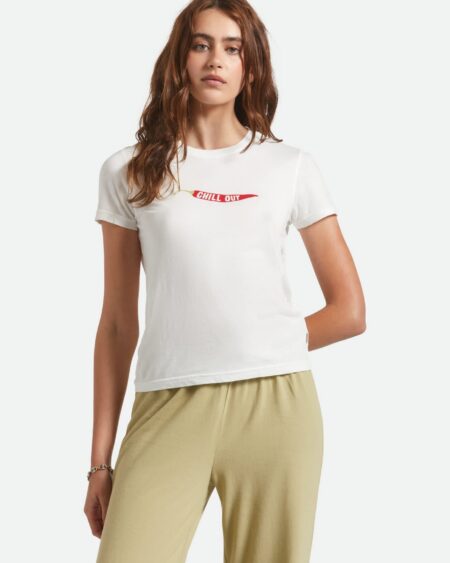 Chill Out Fitted Crew T-Shirt - Off White