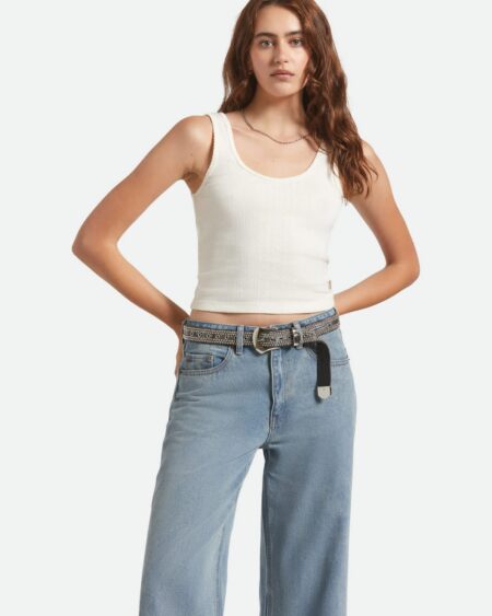 Pointelle Slim Fit Tank - Off White